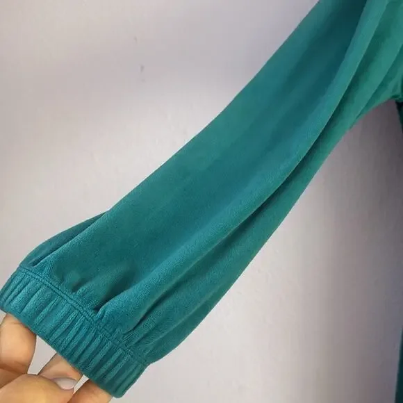 Juicy Couture Women Teal Velour Velvet Jumpsuit with Hoodie Size XL - Picture 5 of 12